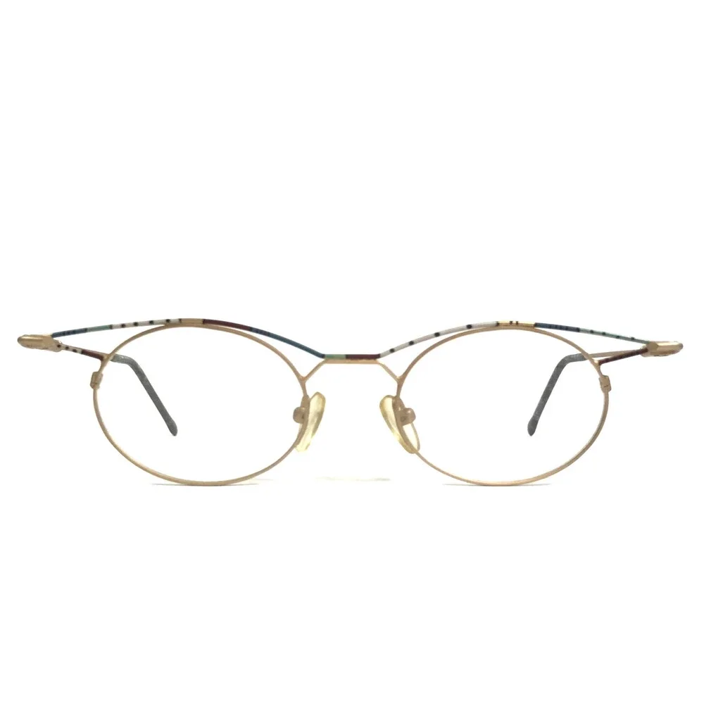 Vintage Opdo Eyeglasses Frames 1579-2 Matte Gold Round Modern MCM 45-19-135